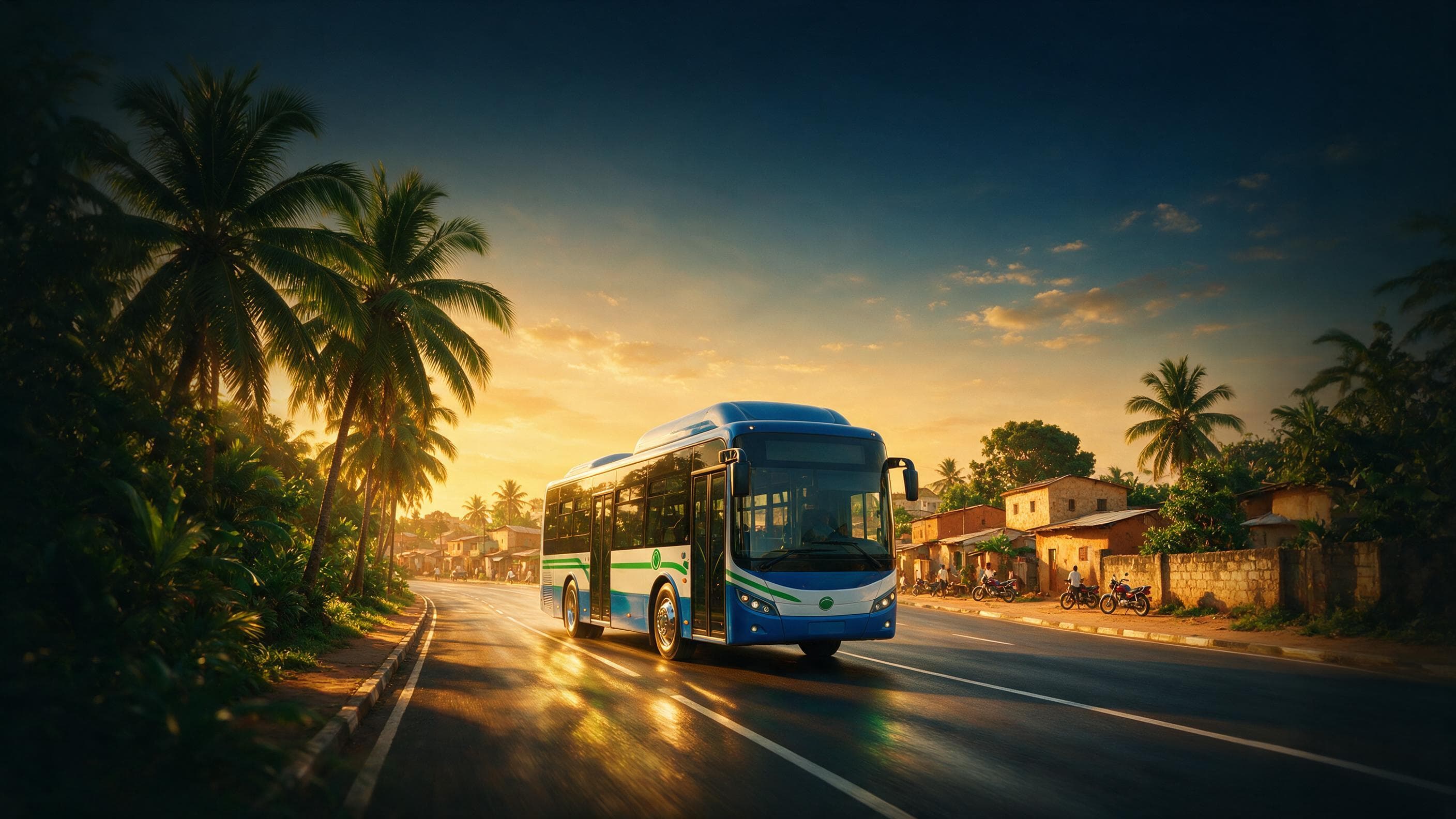 Bus en arrière-plan