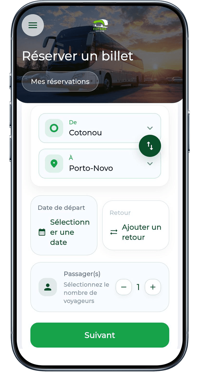 Application Fofana Voyage